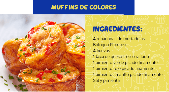muffins de colores