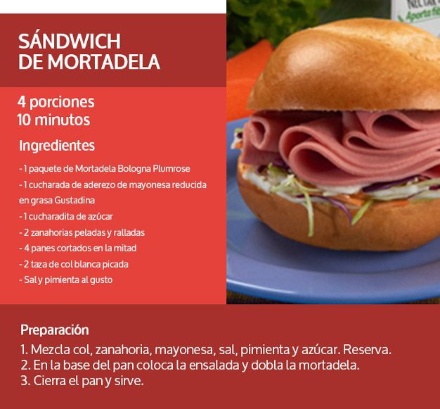 sándwich de mortadela