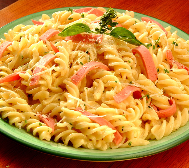 Pasta con jamón