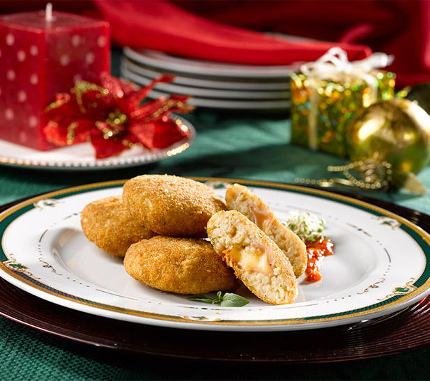 Croquetas de arroz integral rellenas