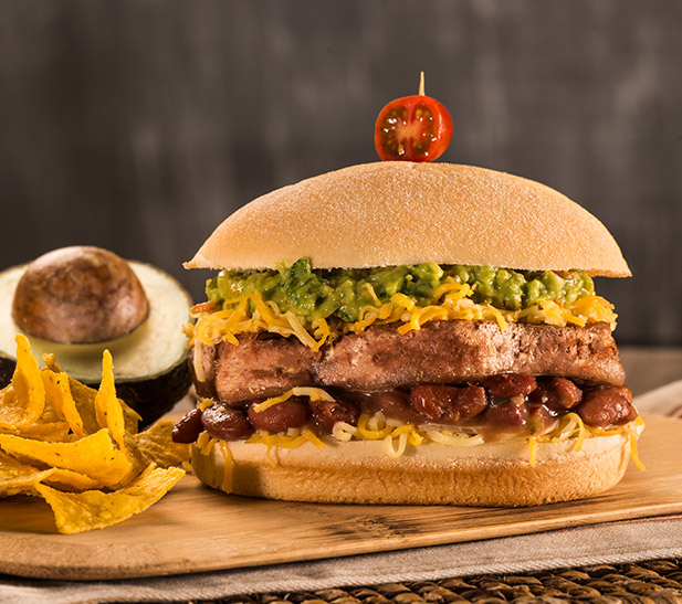 Hamburguesa de cerdo a la mexicana 