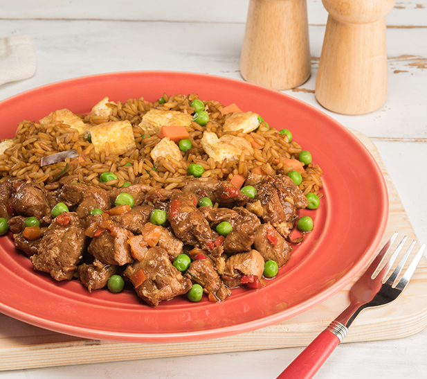 Pollo chino con chaulafan de verduras 