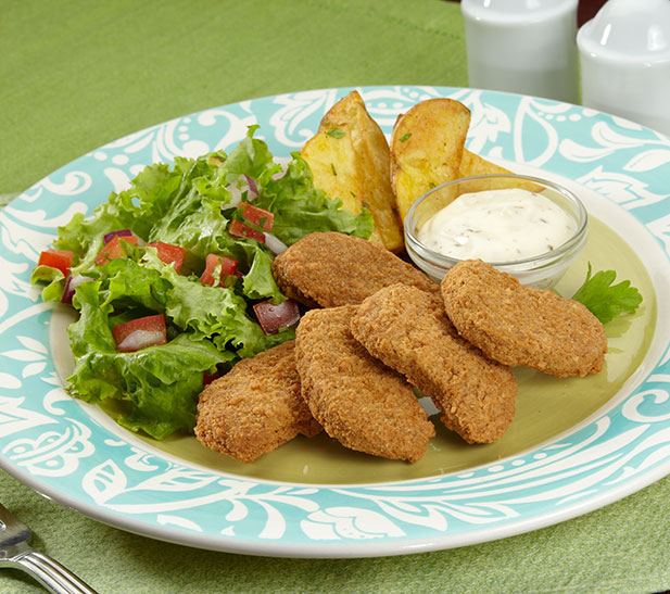 Nuggets con mayonesa de hierbas